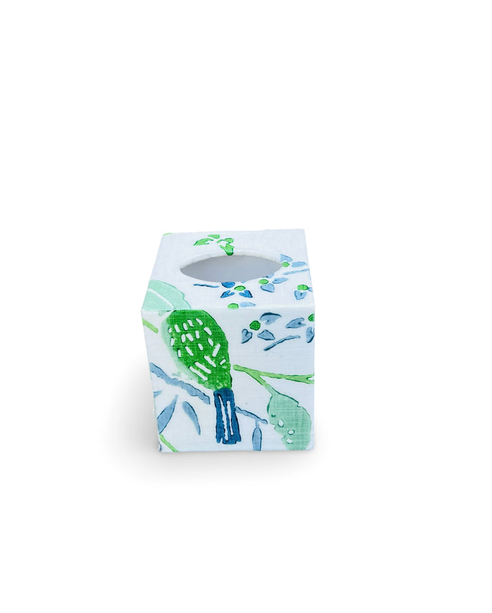 Tissue Box Cover - "Sumi" in Blue & Green by Galbraith & Paul