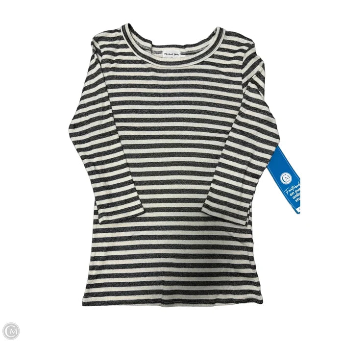 Top Long Sleeve By Anthropologie In Striped Pattern, Size: Xs