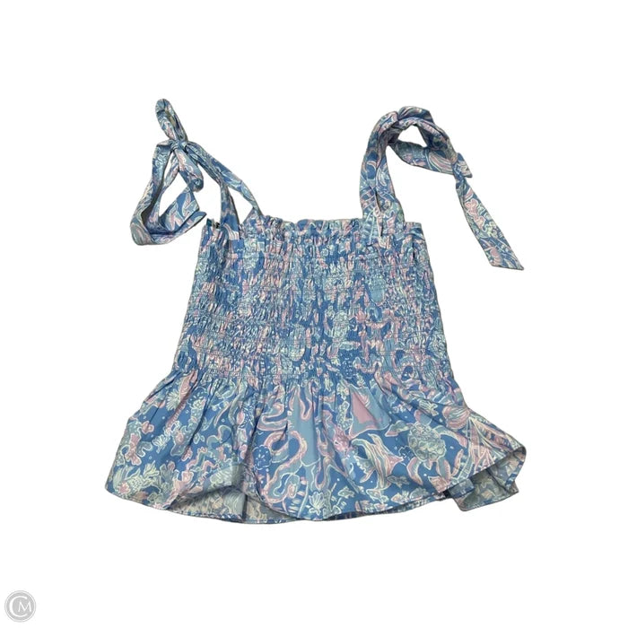 Top Sleeveless Designer By Lilly Pulitzer In Blue, Size: L