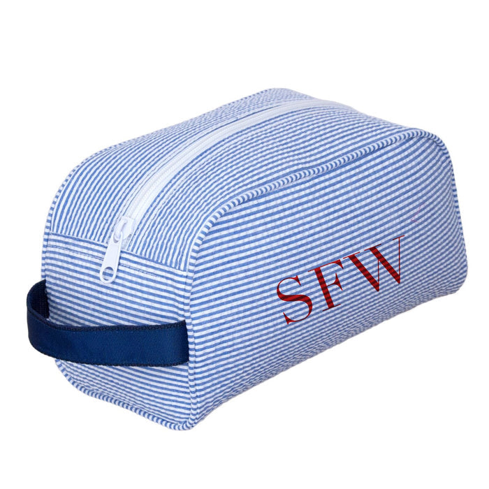 Traveler Dopp Kit - Blue Seersucker