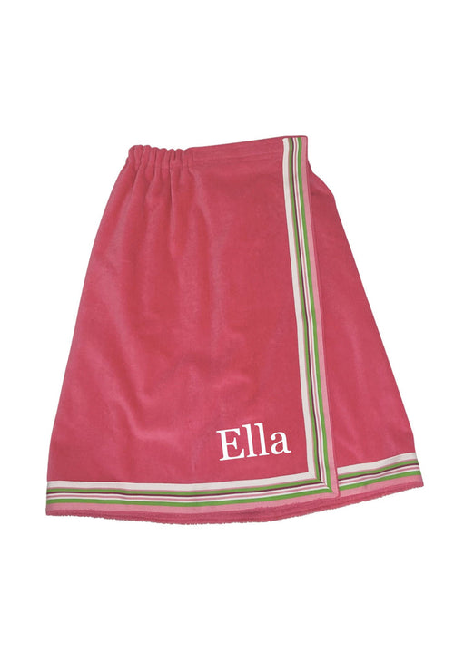 "Tween" Terry Spa Wrap with Grosgrain Trim