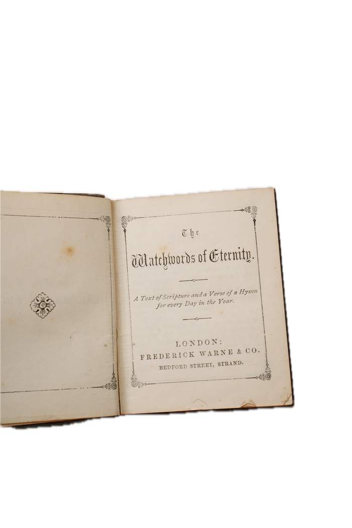 Victorian Miniature Devotional Book Watchwords of Eternity