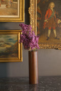 Vintage Brutalist Style Painted Metal Cylinder Vase