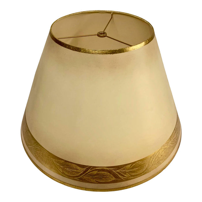 Vintage Empire Lamp Shade with Gold Paint Trim-Lampshade-Antique Warehouse