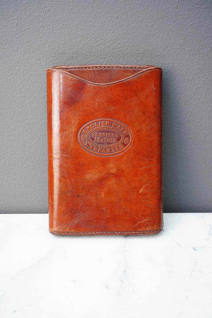 Vintage English Saddlers Leather Cigar Case