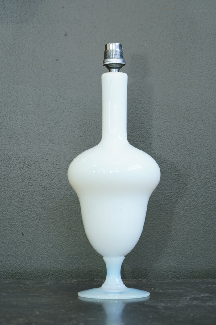 Vintage French Opaline Glass Table Lamp, Sevre France