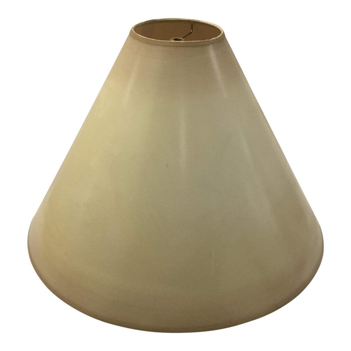 Vintage Large Empire Style Cone Lampshades, Cream - 20"W x 13.5"H - a Pair Avail-Lampshade-Antique Warehouse