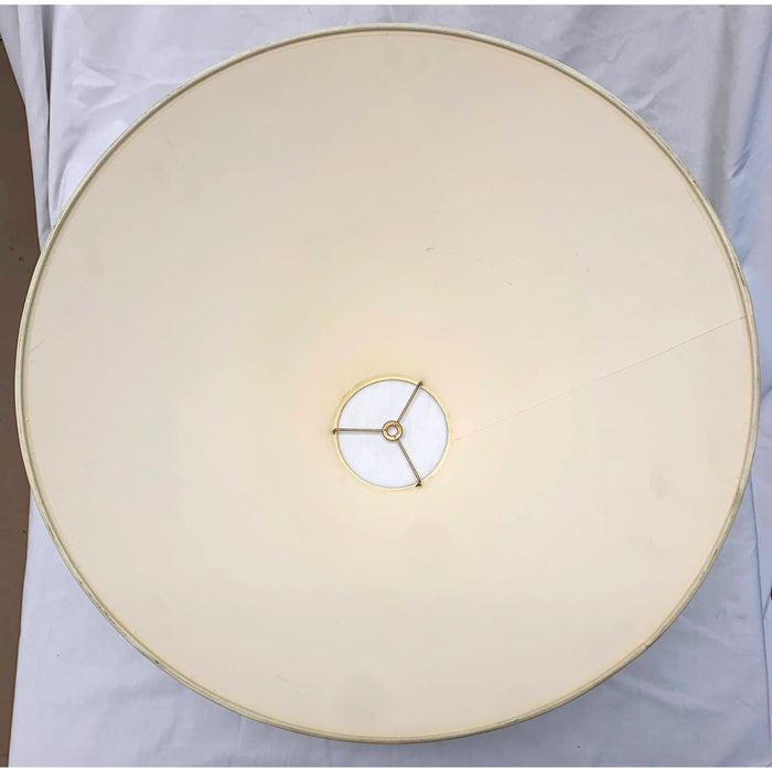 Vintage Large Empire Style Cone Lampshades, Cream - 20"W x 13.5"H - a Pair Avail-Lampshade-Antique Warehouse