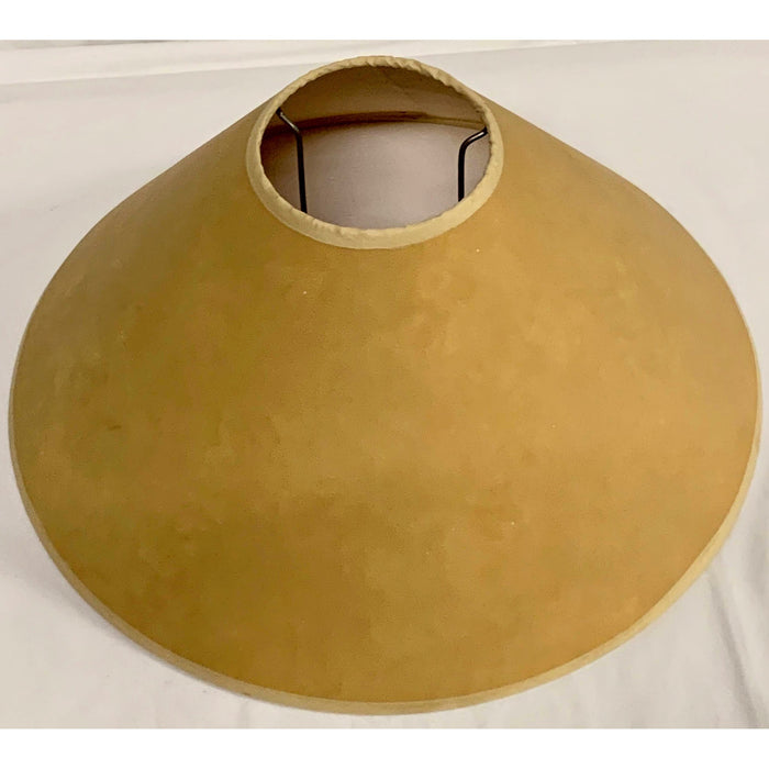 Vintage Late 20th Century Wide Coolie Tan Uno Lamp Shade-Lampshade-Antique Warehouse