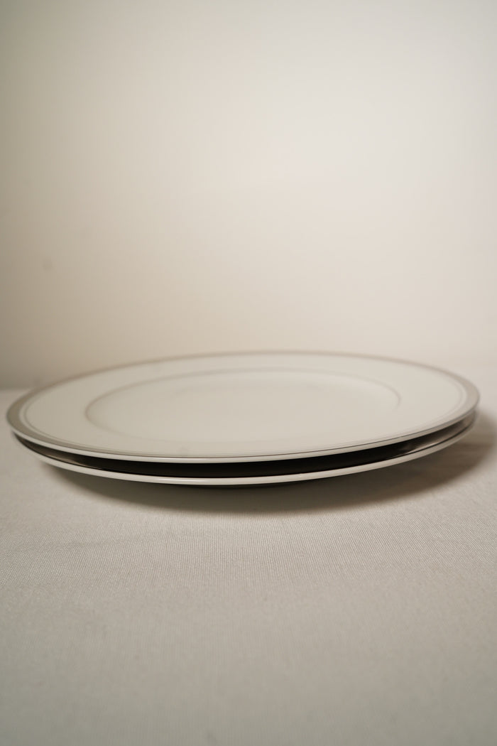 Vintage Pair Lenox Newport Porcelain Dinner Plates 10.5"