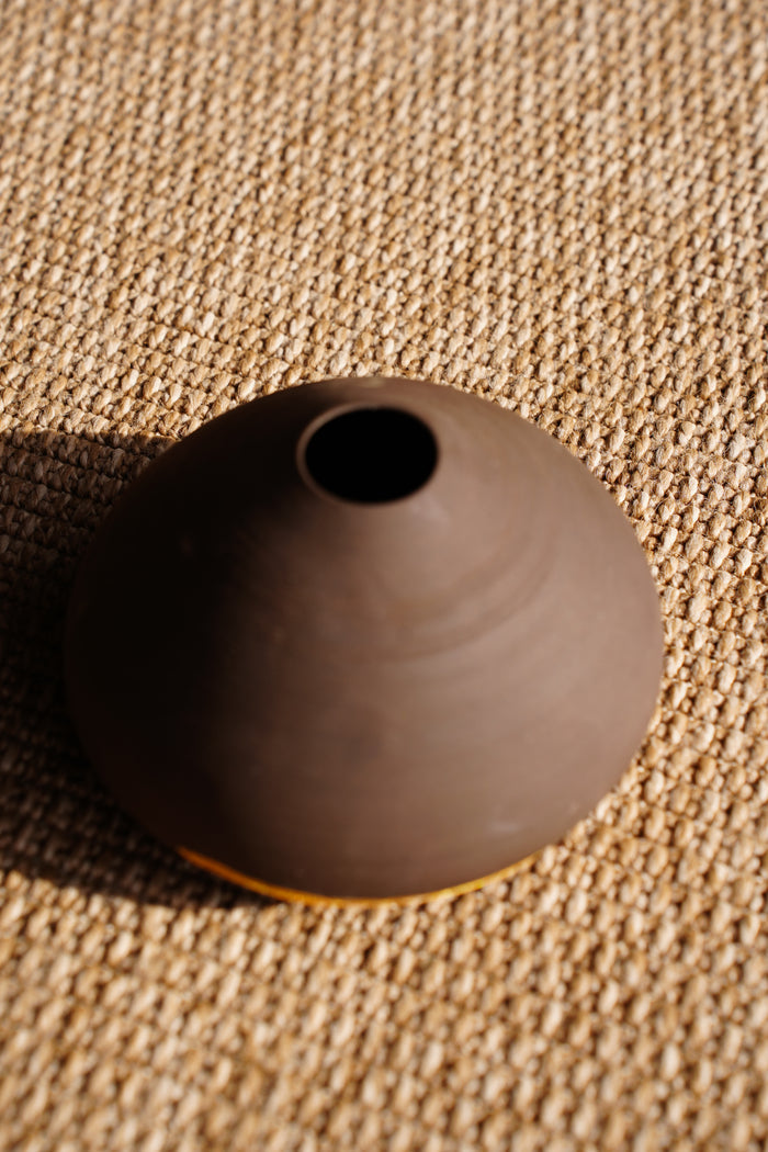 Vintage Studio Pottery Vase with Kintsugi Style Repair, Signed