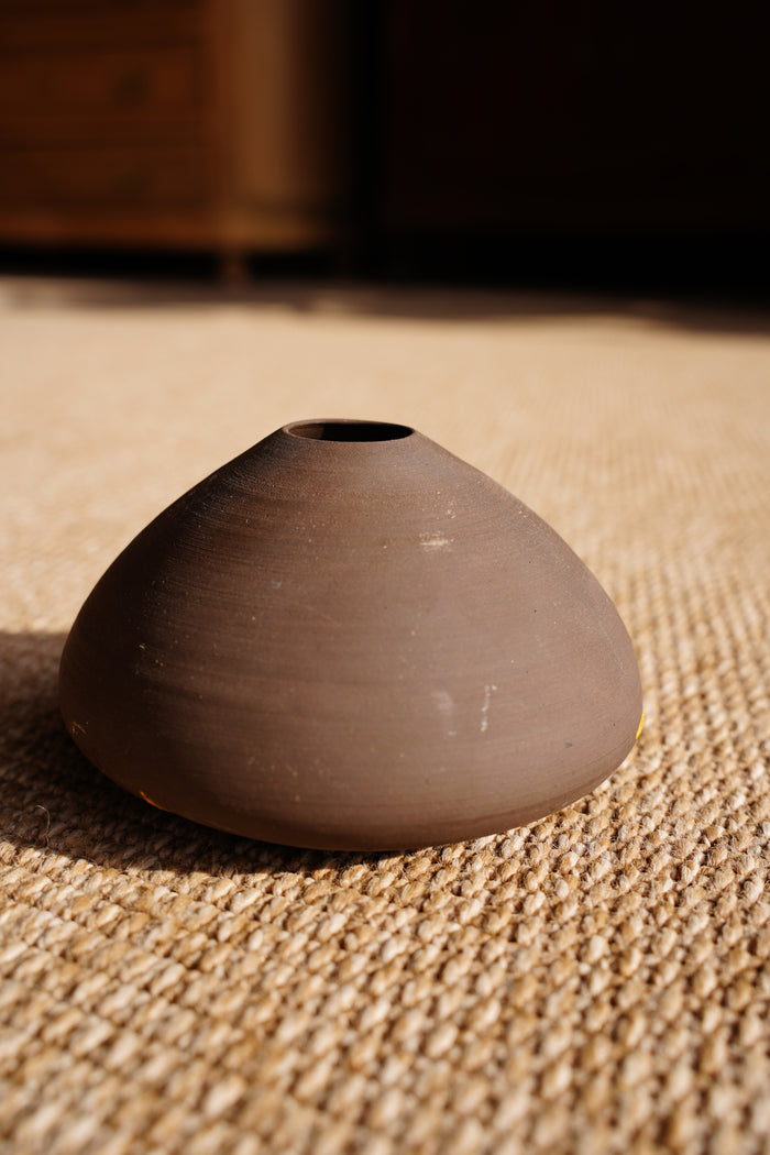 Vintage Studio Pottery Vase with Kintsugi Style Repair, Signed