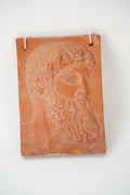 Vintage Terracotta Relief Plaque Jupiter of Istia Zeus Head