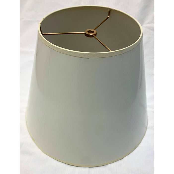 Vintage White Round Empire Lampshade | Medium | 13"W x 9"H-Lampshade-Antique Warehouse