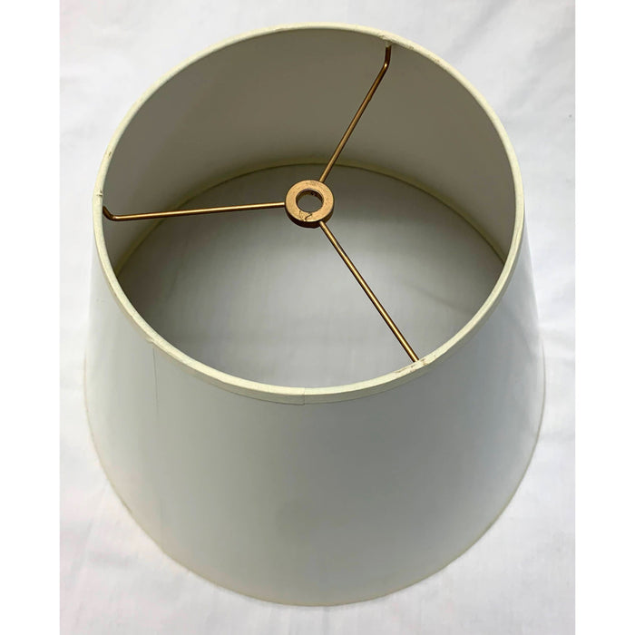 Vintage White Round Empire Lampshade | Medium | 13"W x 9"H-Lampshade-Antique Warehouse