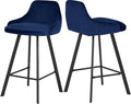 Viviene Navy Velvet Stool