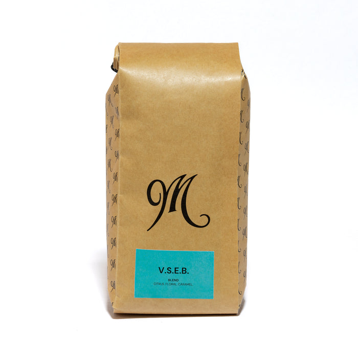 Menotti's V.S.E.B. signature espresso blend coffee — 12oz bag