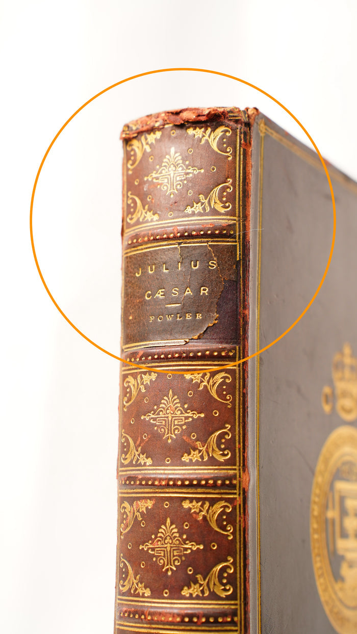 W Warde Fowler Julius Caesar 1892 Kidderminster School Prize Binding