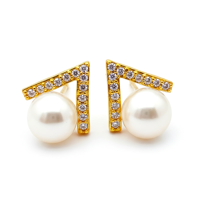 WEDDING PEARL Earring / Studs GOLD