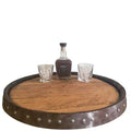 Whiskey and Wine Design Bourbon Head Single Metal Ring Lazy Susan main image.