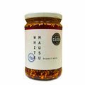 A 240g jar of White Mausu Peanut Rayu with a white label and black text.