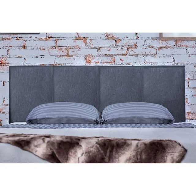 Winn Park Cal.King, E.King, Twin, & Full Bed Chrome, Gray, Brown, & Chrome
