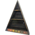 Wooden Altar Shelf with Chakra Design