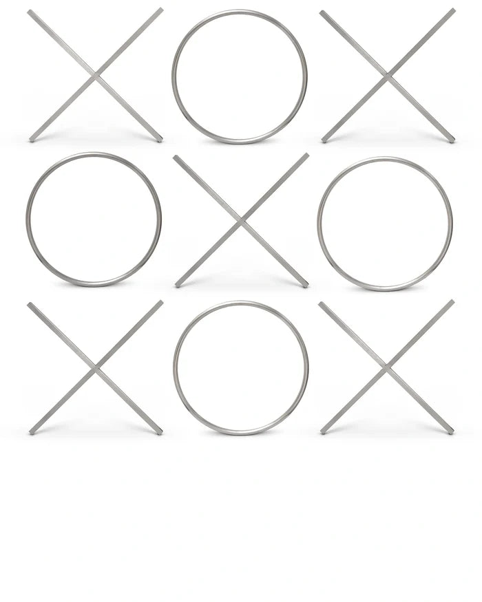 XOXO Chrome Stainless Steel Wall Decor