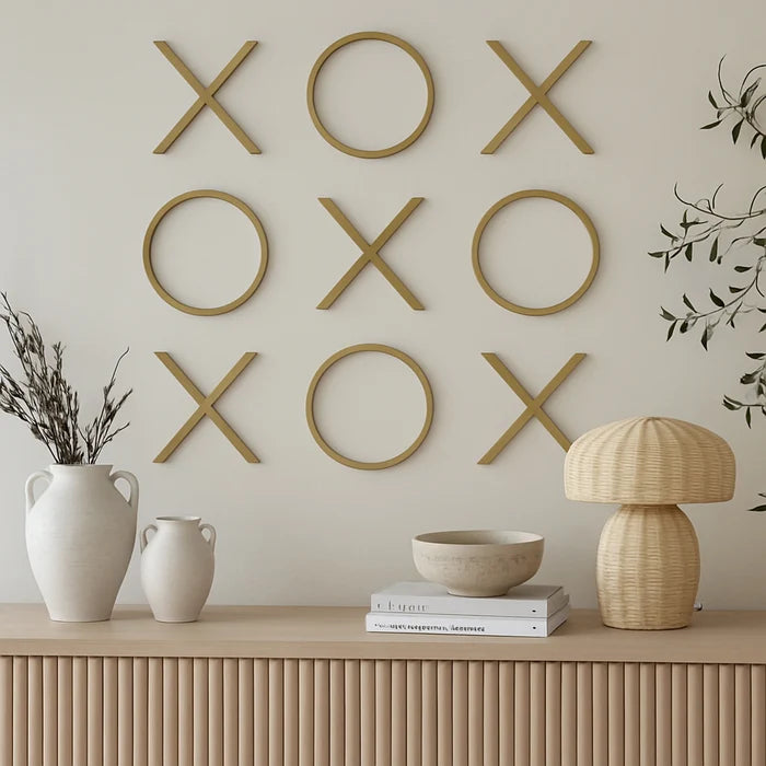 XOXO Gold Stainless Steel Wall Decor