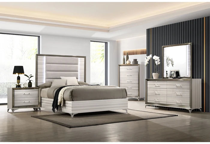Zambrano White Mirror with LED