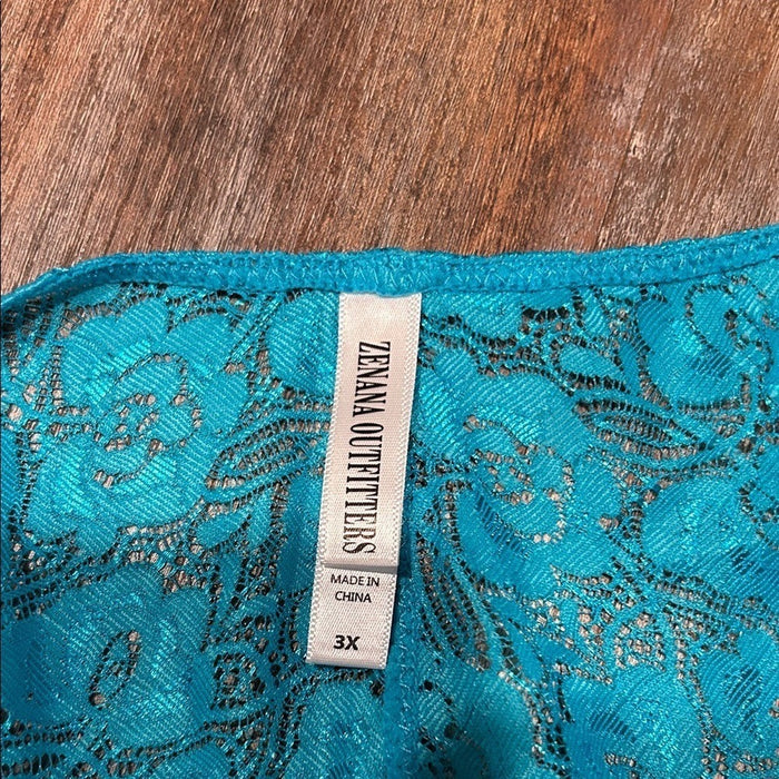 Zenana Outfitters Bra 3XL Lace Racerback V-Neck Nylon Stretch LT-6310