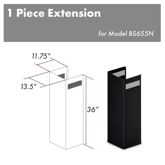 ZLINE 1-36 in. Chimney Extension for 9 ft. to 10 ft. Ceilings (1PCEXT-BS655N) main image.