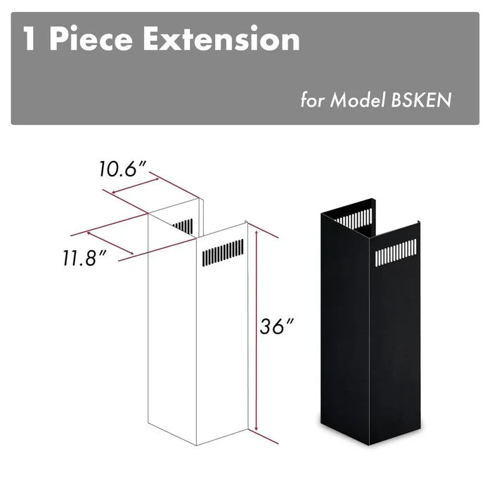 ZLINE 1-36 in. Chimney Extension for 9 ft. to 10 ft. Ceilings (1PCEXT-BSKEN) main image.