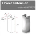 ZLINE 1-36 in. Chimney Extension for 9 ft. to 10 ft. Ceilings (1PCEXT-KF1/KF2) main image.