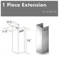 ZLINE 1-36 in. Chimney Extension for 9 ft. to 10 ft. Ceilings (1PCEXT-KZ) main image.