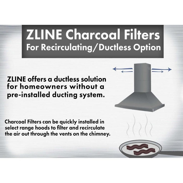 ZLINE 1 Set of 2 Charcoal Filters for Range Hoods with Recirculating Option - Rustic Kitchen & Bath - Range Hood Accessories - ZLINE Kitchen and Bath