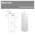 ZLINE 2-12 in. Short Chimney Pieces for 7 ft. to 8 ft. Ceilings (SK-696-304) main image.