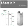 ZLINE 2-12 in. Short Chimney Pieces for 7 ft. to 8 ft. Ceilings (SK-9597) main image.