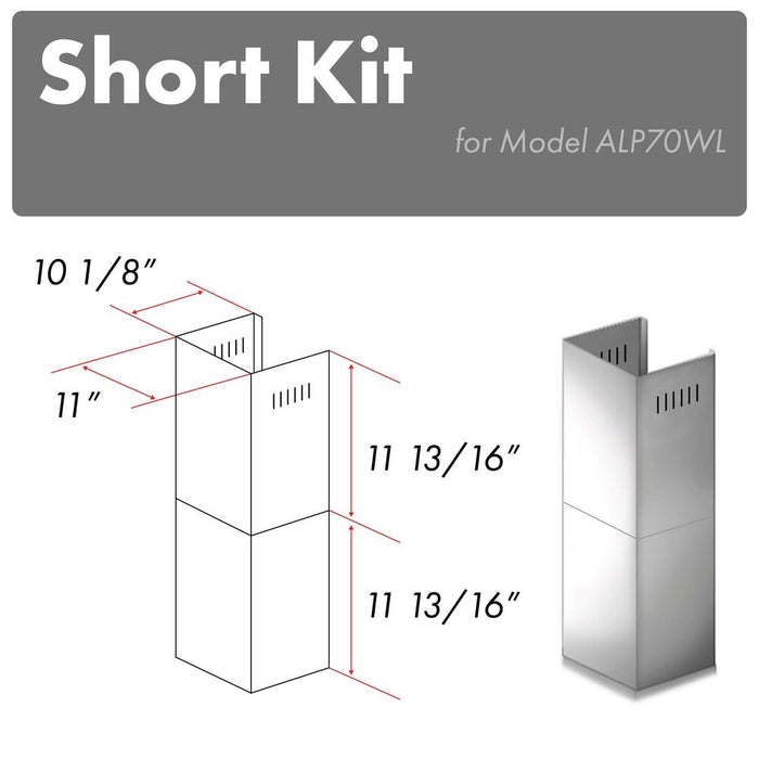 ZLINE 2-12 in. Short Chimney Pieces for 7 ft. to 8 ft. Ceilings (SK-ALP70WL) main image.