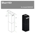 ZLINE 2-12 in. Short Chimney Pieces for 7 ft. to 8 ft. Ceilings (SK-BSKE2iN) main image.