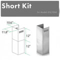 ZLINE 2-12 in. Short Chimney Pieces for 7 ft. to 8 ft. Ceilings (SK-KN) main image.