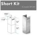 ZLINE 2-12 in. Short Chimney Pieces for 7.7 ft. to 8 ft. Ceilings (SK-587/597) main image.