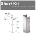 ZLINE 2-12 in. Short Chimney Pieces for 8 ft. Ceilings (SK-455/476/477/667/697) main image.