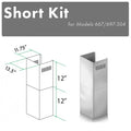 ZLINE 2-12 in. Short Chimney Pieces for 8 ft. Ceilings (SK-667/697-304) main image.