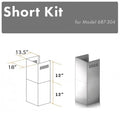 ZLINE 2-12 in. Short Chimney Pieces for 8 ft. Ceilings (SK-687-304) main image.