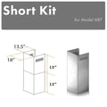 ZLINE 2-12 in. Short Chimney Pieces for 8 ft. Ceilings (SK-687) main image.
