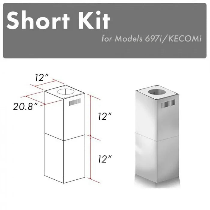 ZLINE 2-12 in. Short Chimney Pieces (SK-697i/KECOMi) main image.
