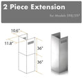 ZLINE 2-36 in. Chimney Extensions for 10 ft. to 12 ft. Ceilings (2PCEXT-587/597) main image.