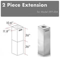 ZLINE 2-36 in. Chimney Extensions for 10 ft. to 12 ft. Ceilings (2PCEXT-597i-304) main image.