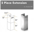 ZLINE 2-36 in. Chimney Extensions for 10 ft. to 12 ft. Ceilings (2PCEXT-687) main image.